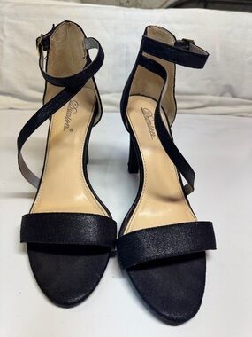 Dazzling Black Strappy High Heel Sandals -